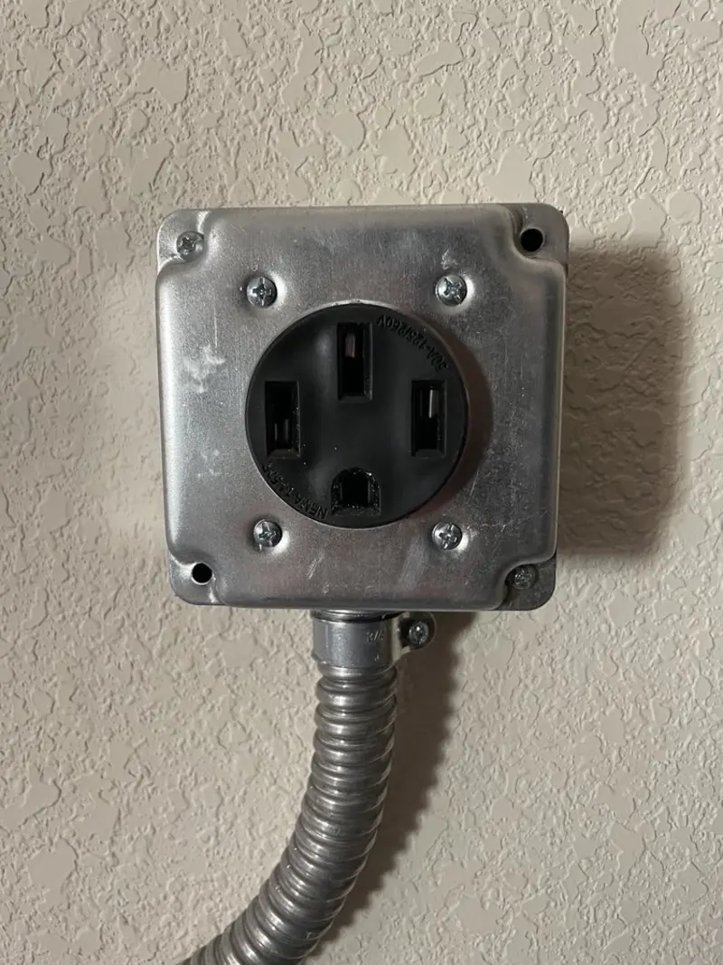 NEMA 14-50 outlet installed for Smart Home Electrical in Belding